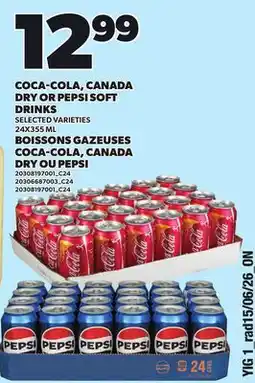 Independent Grocer COCA-COLA, CANADA DRY OR PEPSI SOFT DRINKS offer