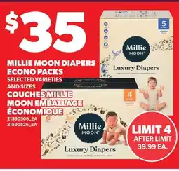 Independent Grocer MILLIE MOON DIAPERS ECONO PACKS offer