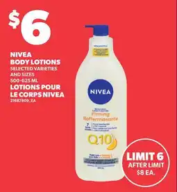 Independent Grocer NIVEA BODY LOTIONS offer