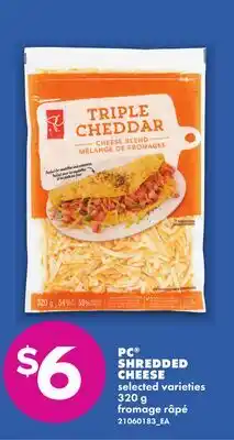 No Frills PC SHREDDED CHEESE offer