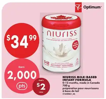 No Frills NIURISS MILK-BASED INFANT FORMULA offer