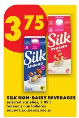 No Frills SILK NON-DAIRY BEVERAGES offer