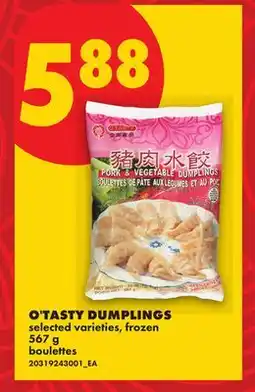 No Frills O'TASTY DUMPLINGS offer