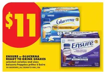 No Frills ENSURE OR GLUCERNA READY TO DRINK SHAKES offer