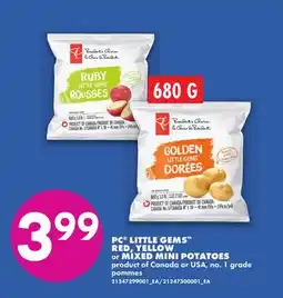No Frills PC LITTLE GEMS RED, YELLOW OR MIXED MINI POTATOES offer