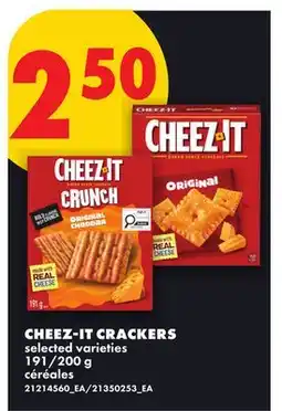 No Frills CHEEZ-IT CRACKERS, 191/200 G offer