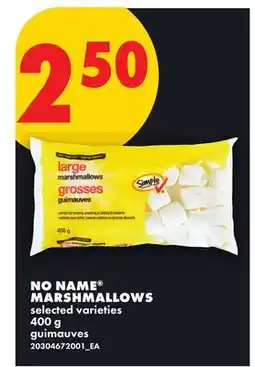 No Frills NO NAME MARSHMALLOWS offer