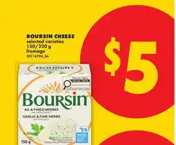 No Frills BOURSIN CHEESE, 150/220 G offer