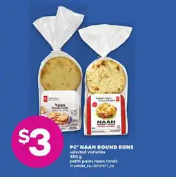 No Frills PC NAAN ROUND BUNS offer