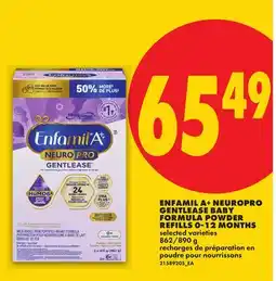 No Frills ENFAMIL A+ NEUROPRO GENTLEASE BABY FORMULA POWDER REFILLS 0-12 MONTHS, 862/890 g offer