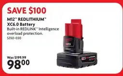 Home Hardware REDLITHIUM XC6.0 Battery offer