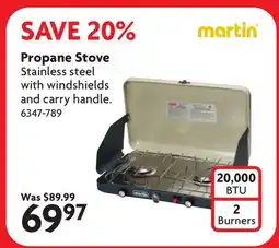 Home Hardware Propane Stove offer