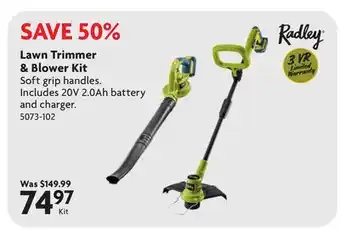 Home Hardware Lawn Trimmer & Blower Kit offer