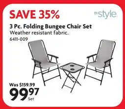 Home Hardware 3 Pc. Folding Bungee Chair Set offer