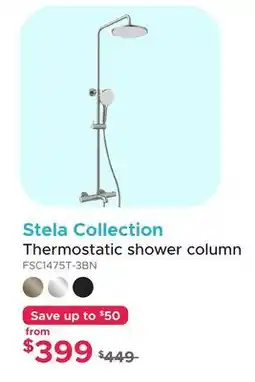 Bath Depot Stela Collection Thermostatic shower column offer