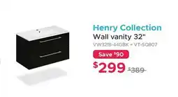 Bath Depot Henry Collection Wall vanity 32 offer