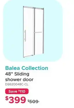Bath Depot Balea Collection 48 Sliding shower door offer