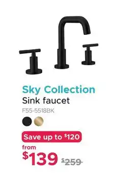 Bath Depot Sky Collection Sink faucet offer