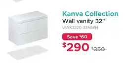 Bath Depot Kanva Collection Wall vanity 32 offer