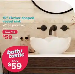 Bath Depot 15 Flower-shaped vessel sink offer