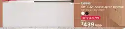 Bath Depot Lewis 60 x 32 Alcove apron bathtub offer