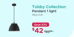 Bath Depot Tobby Collection Pendant 1 light offer