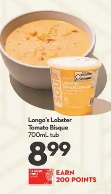 Longo's Lobster Tomato Bisque offer