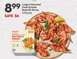 Longo's Marinated Garlic & Herbs Butterfly Shrimp offer