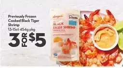 Longo's Previously Frozen Cooked Black Tiger Shrimp offer