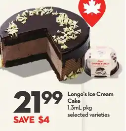 Longo's Ice Cream Cake offer