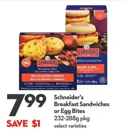Longo's Breakfast Sandwiches or Egg Bites offer
