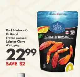 Longo's Rock Harbour Or Ifc Brand Frozen Cooked Lobster Claws offer