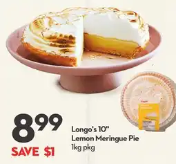 Longo's 10 Lemon Meringue Pie offer