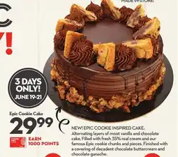 Longo's Epic Cookie Cake offer