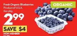 Longo's Fresh Organic Blueberries offer