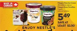Longo's Ice Cream 414-450ml, tub or Novelties 3 pack offer