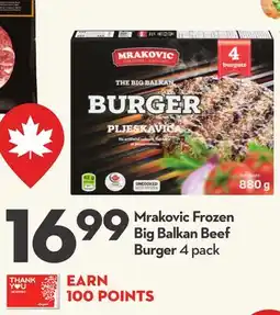 Longo's Frozen Big Balkan Beef Burger offer