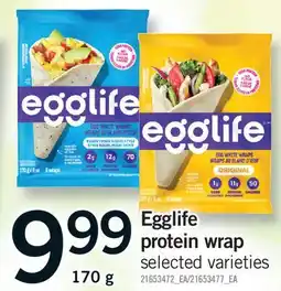 Fortinos EGGLIFE PROTEIN WRAP offer