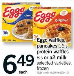Fortinos EGGO WAFFLES, PANCAKES 16'S PROTEIN WAFFLES 8'S OR A2 MILK offer