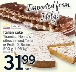 Fortinos ITALIAN CAKE, 500 g-1.05 kg offer