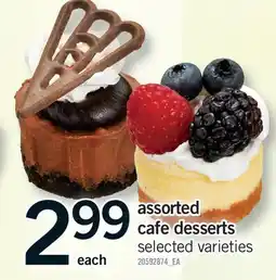 Fortinos ASSORTED CAFE DESSERTS offer