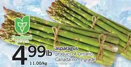Fortinos ASPARAGUS offer