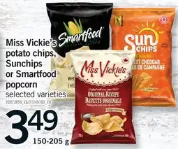 Fortinos MISS VICKIE'S POTATO CHIPS, SUNCHIPS OR SMARTFOOD POPCORN offer