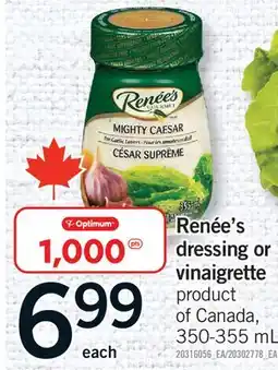 Fortinos Renée's dressing or vinaigrette offer