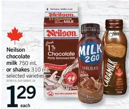 Fortinos NEILSON CHOCOLATE MILK 750 ML OR SHAKES 310 ML offer