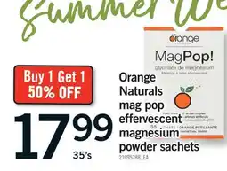 Fortinos ORANGE NATURALS MAG POP EFFERVESCENT MAGNESIUM POWDER SACHETS, 35'S offer