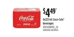 Fortinos 6X222 ML COCA-COLA BEVERAGES offer