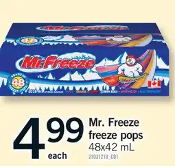 Fortinos MR. FREEZE FREEZE POPS offer