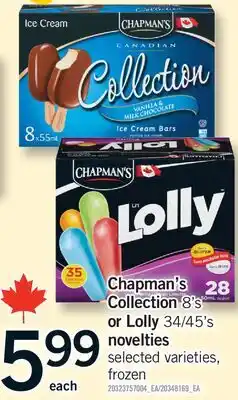 Fortinos CHAPMAN'S COLLECTION 8'S OR LOLLY 34/45'S offer