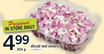 Fortinos DICED RED ONIONS offer